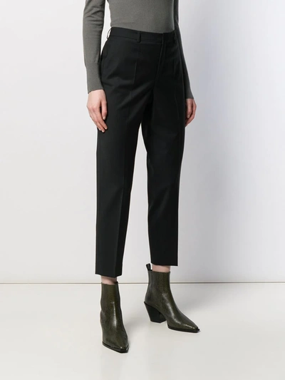 Shop Filippa K Emma Cropped Tapered Trousers In Black