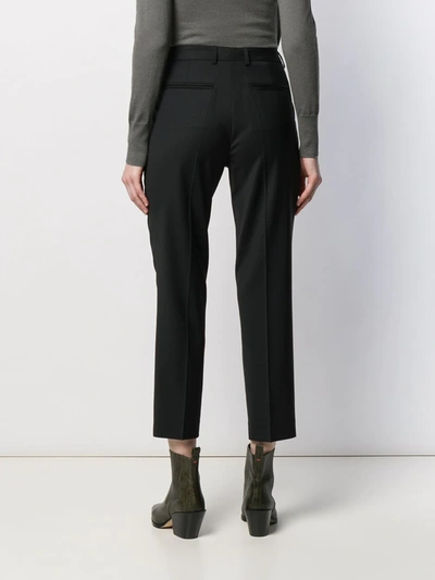 Shop Filippa K Emma Cropped Tapered Trousers In Black