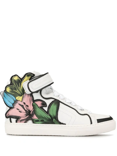 Shop Pierre Hardy Lilyrama High-top Sneakers In White