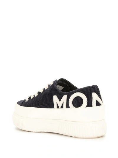 Shop Monse X Both Corduroy Platform Sneakers In Blue
