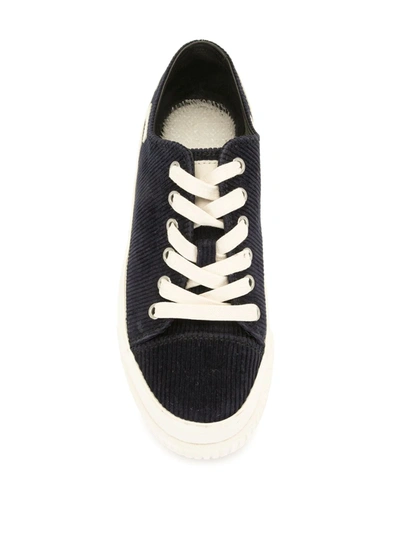 Shop Monse X Both Corduroy Platform Sneakers In Blue