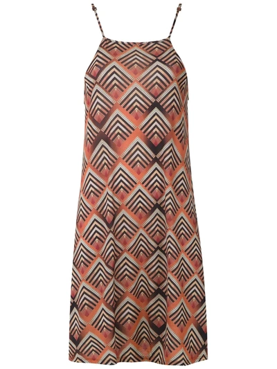 Shop Lygia & Nanny Iris Printed Dress In Orange