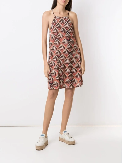 Shop Lygia & Nanny Iris Printed Dress In Orange