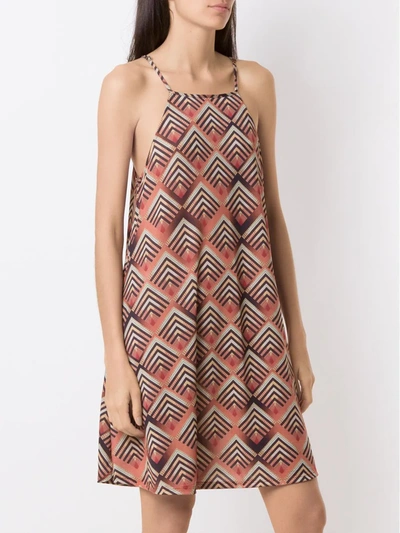 Shop Lygia & Nanny Iris Printed Dress In Orange