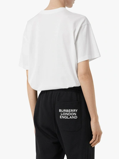 Shop Burberry Monogram-motif Oversized T-shirt In White