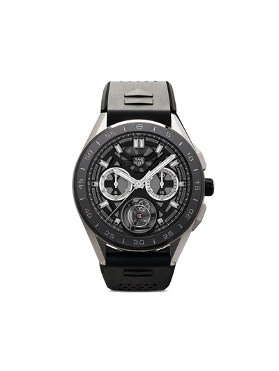 Shop Tag Heuer Connected Watch 45mm In Black