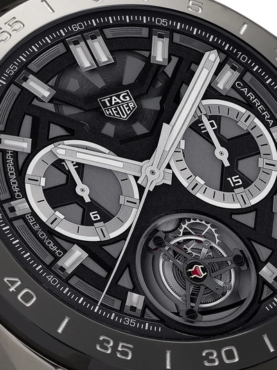 Shop Tag Heuer Connected Watch 45mm In Black