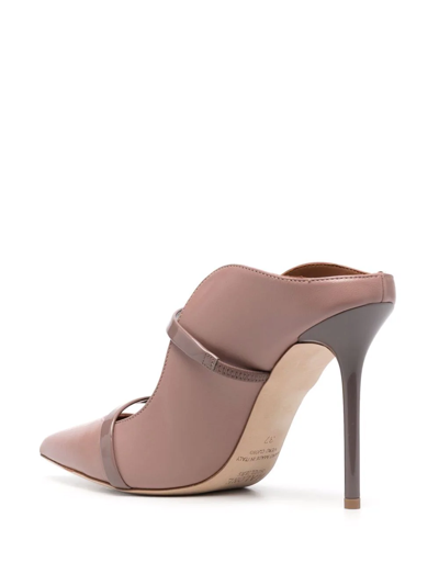 Shop Malone Souliers Pointed Toe Mules In Nude