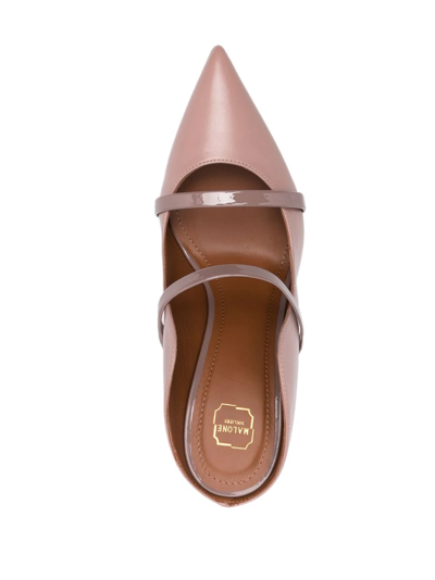 Shop Malone Souliers Pointed Toe Mules In Nude