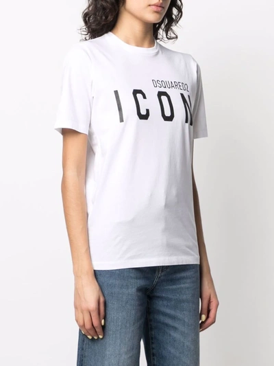 Shop Dsquared2 Icon Logo T-shirt In White