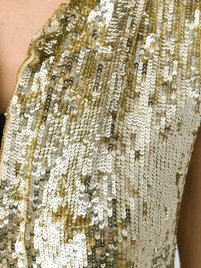 Shop P.a.r.o.s.h Embellished Draped Waistcoat. In Gold