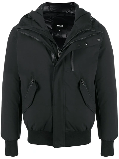 Shop Mackage Dixon Hooded Down Jacket In Black