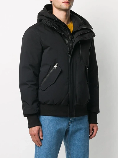 Mackage Black Down Dixon 2-in-1 Bomber Jacket In Black