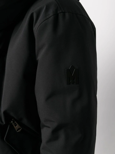 Mackage Black Down Dixon 2-in-1 Bomber Jacket In Black