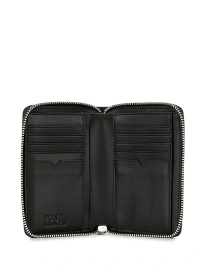Shop Karl Lagerfeld K/ikonik Fold Wallet In Black