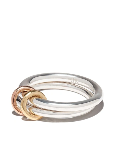 Shop Spinelli Kilcollin Silver, 18kt Yellow And Rose Gold Calliope Ring In Silber