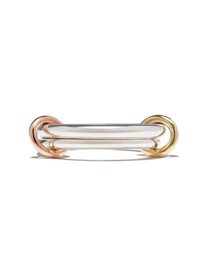 Shop Spinelli Kilcollin Silver, 18kt Yellow And Rose Gold Calliope Ring In Silber