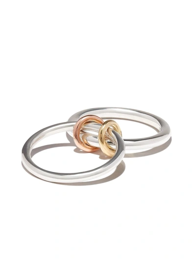 Spinelli Kilcollin Silver, 18kt Yellow And Rose Gold Calliope Ring In Silber