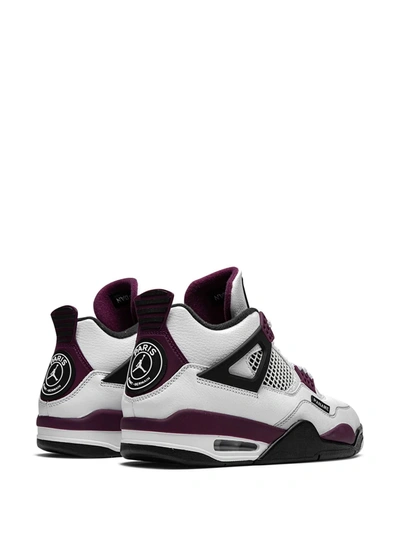 Shop Jordan X Psg Air  4 Retro Sneakers In White