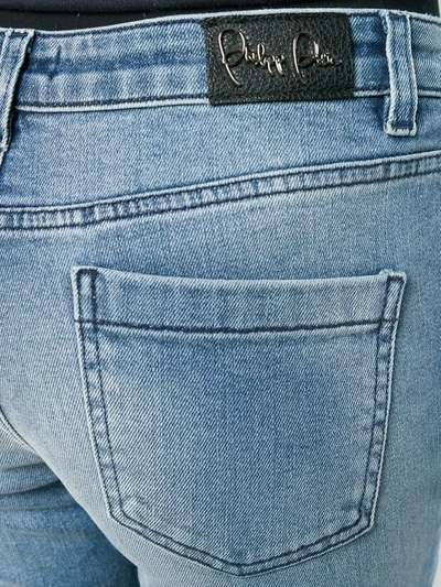 Philipp Plein Distressed Skinny Jeans In Blue