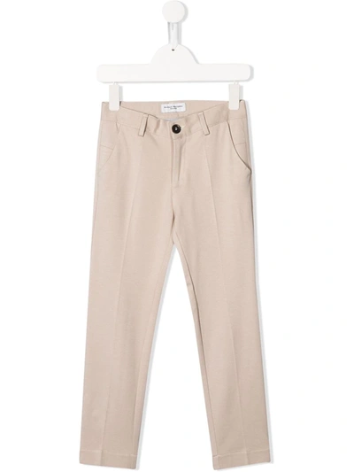 Shop Paolo Pecora Straight Leg Trousers In Neutrals