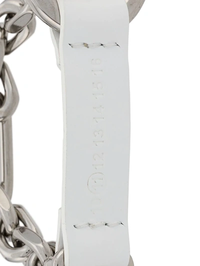 Shop Maison Margiela Chunky Chain Bracelet In White