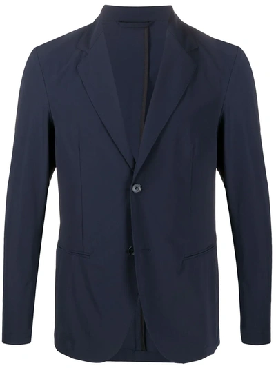 Shop Hydrogen Button Up Blazer Jacket In Blue