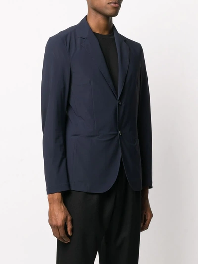 Shop Hydrogen Button Up Blazer Jacket In Blue