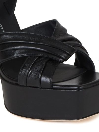 Shop Giuseppe Zanotti Cross Strap Platform Sandals In Black