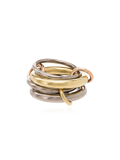 Shop Spinelli Kilcollin 18kt Blackened Gold Cici Ring In Metallic
