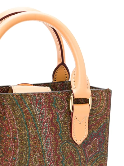 Shop Etro Paisley Mini Satchel In Red