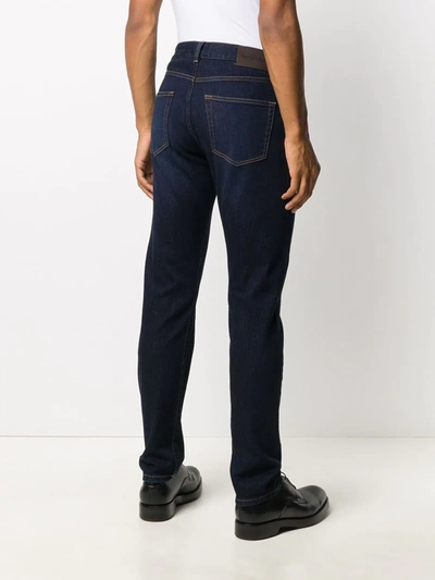 Shop Ermenegildo Zegna Mid-rise Straight-leg Jeans In Blau