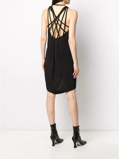 Shop Rick Owens Megalace Mini Slip Dress In Black
