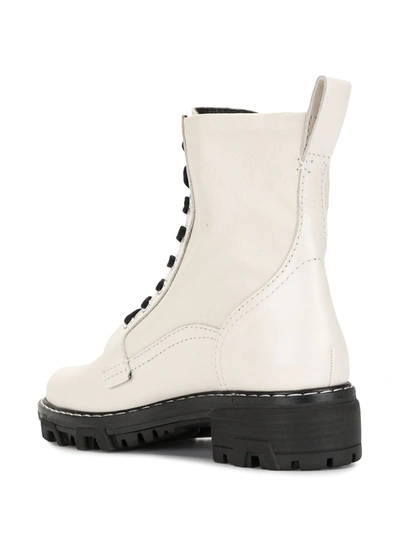 Rag & Bone Leather Lace Up Boots In White