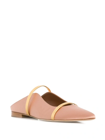 Shop Malone Souliers Maureene Pointed Strap Mules In Neutrals