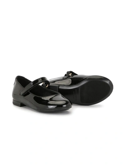 Shop Dolce & Gabbana Varnished Ballerina Shoes In Black