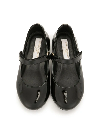 Dolce & Gabbana Varnished Ballerina Shoes In Black