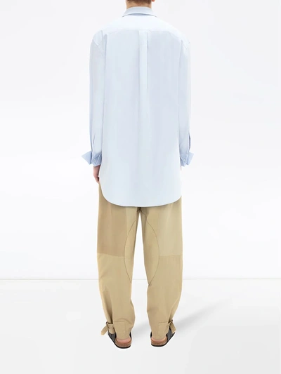 Shop Jw Anderson Oversize Tape Shirt In Blue