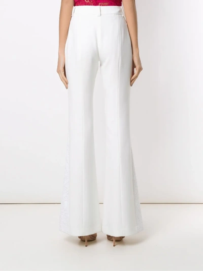 Shop Martha Medeiros Genéve Wide Leg Trousers In White