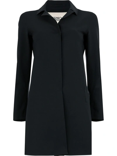 Shop Herno Plain Car Coat In Black