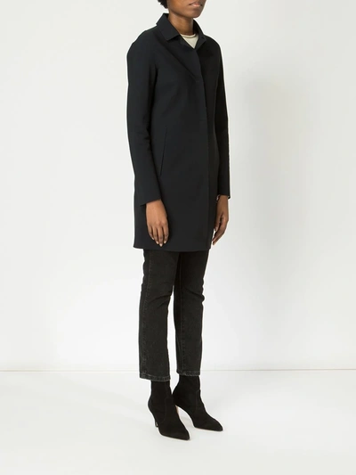 Shop Herno Plain Car Coat In Black