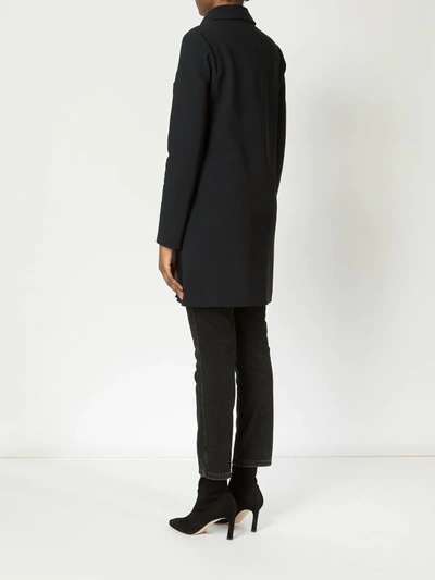 Shop Herno Plain Car Coat In Black