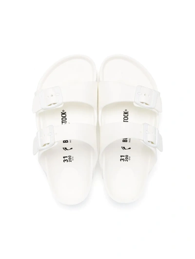 Shop Birkenstock Side-buckle Flat Sandals In White