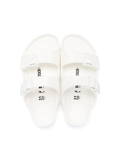 Birkenstock Side-buckle Flat Sandals In White