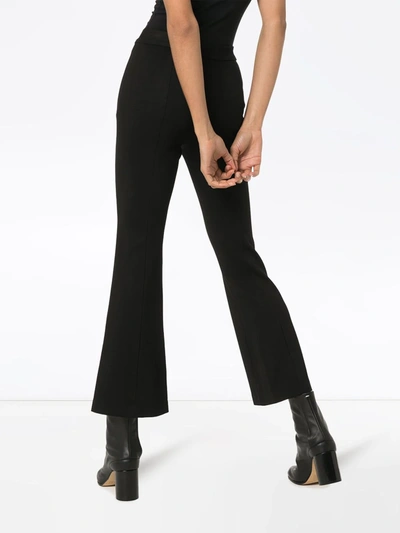 Shop Rosetta Getty Flared Cropped Trousers In Black