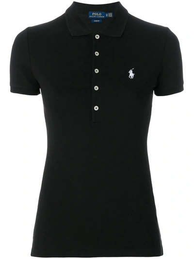 Shop Polo Ralph Lauren Stretch Polo Shirt In Black
