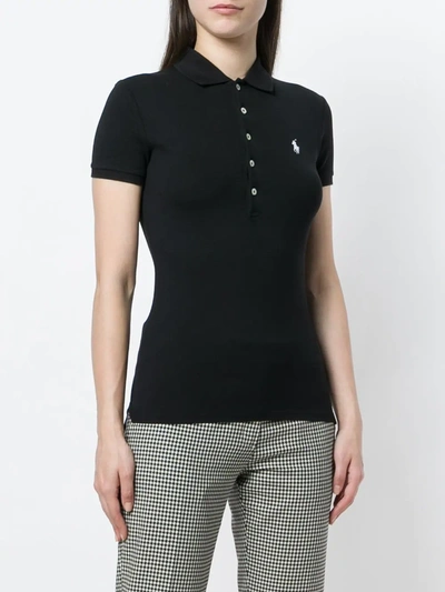 Shop Polo Ralph Lauren Stretch Polo Shirt In Black