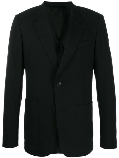 Shop Ami Alexandre Mattiussi Button-front Blazer In Black