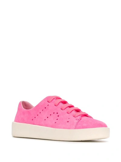 Shop Camper Courb Punch Hole Sneakers In Pink