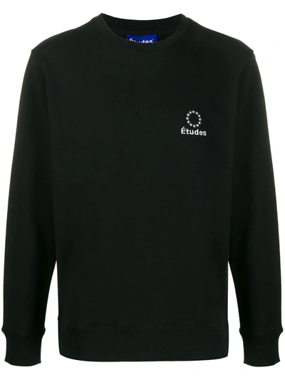 Shop Etudes Studio Logo Embroidered Sweatshirt In Black